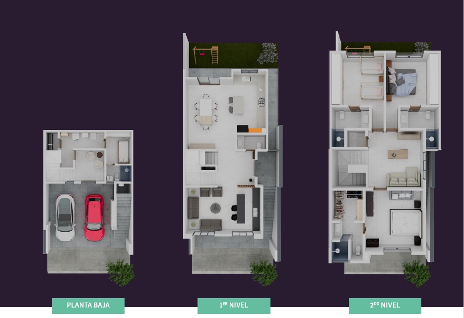 Perspectiva casa muestra Alcázar Residencial
