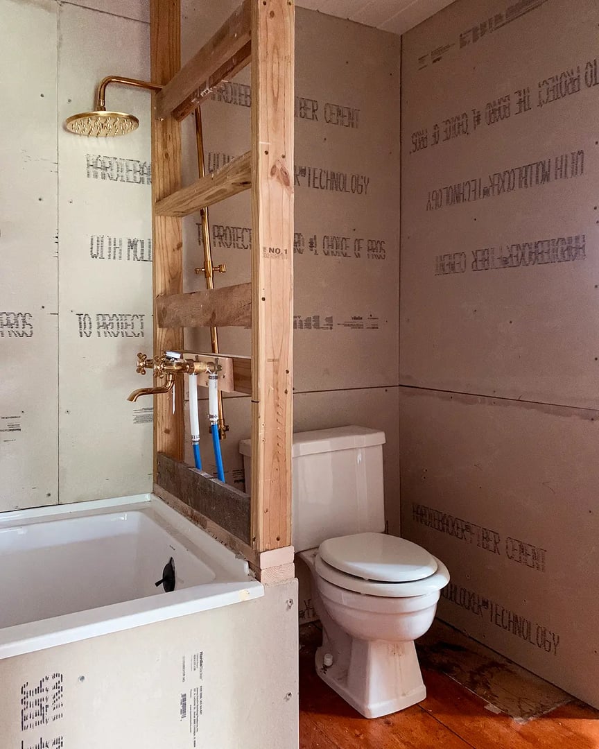 Bathroom wall framing diagram