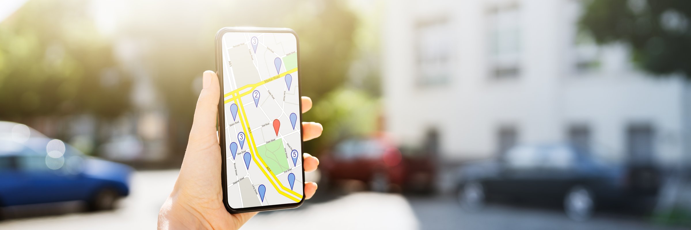 Location Based Marketing And GPS Map Search On Phone