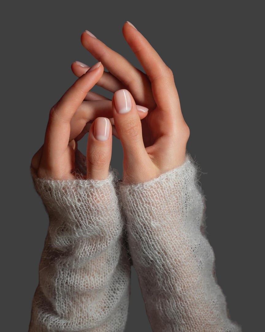 New and modern hand nail manicure with different modern and innovative shapes and drawings with artificial nails _ Nail trimming, manicure, personal care, skin and body care