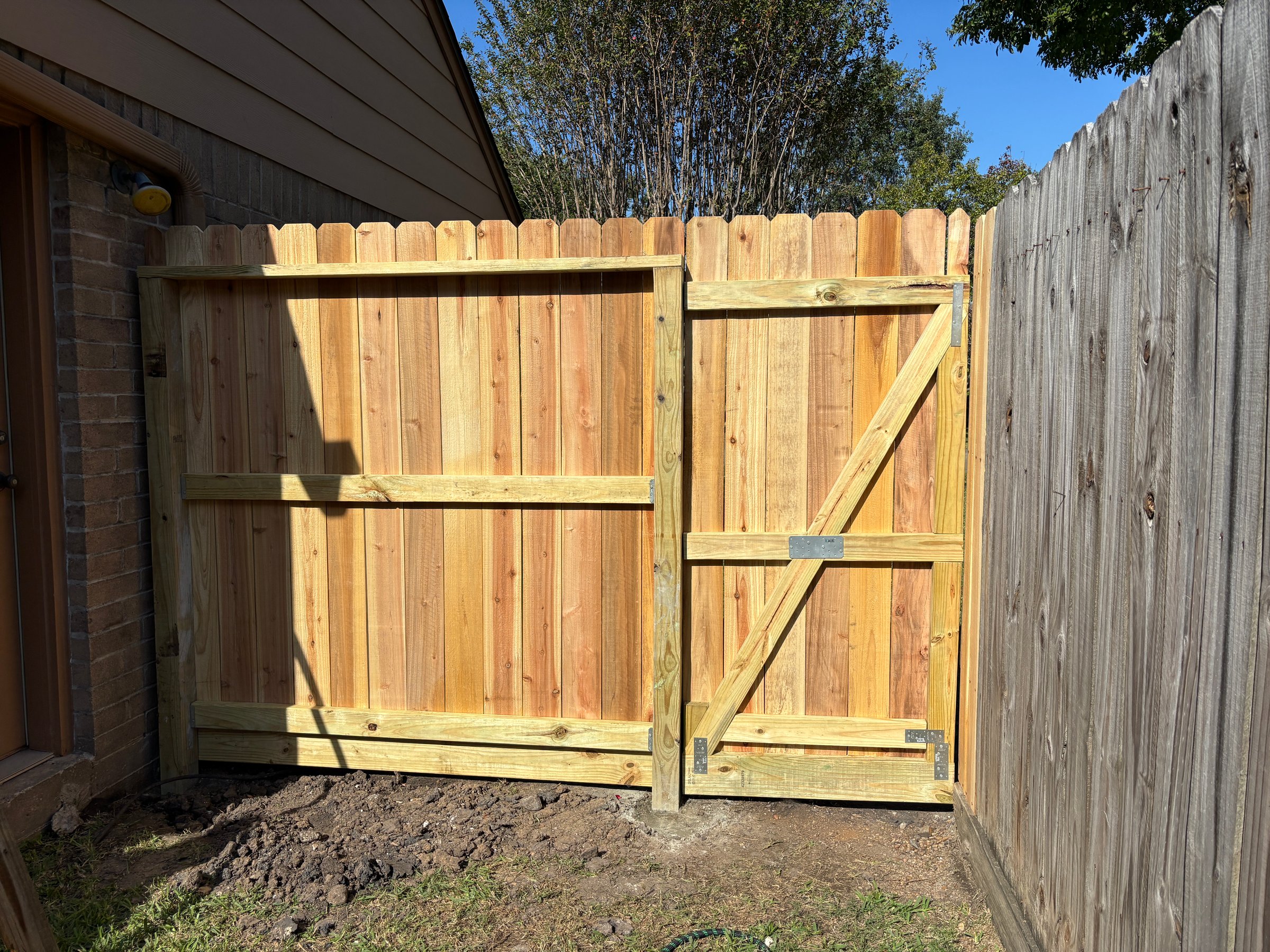 New fence and gate - fence repair