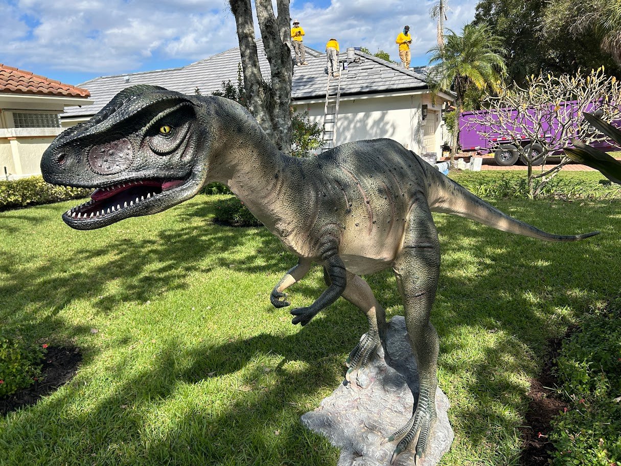 Dinosaur rental at party