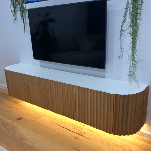 LED TV unit underglow installation by Greater Geelong Electrical in Geelong, VIC
