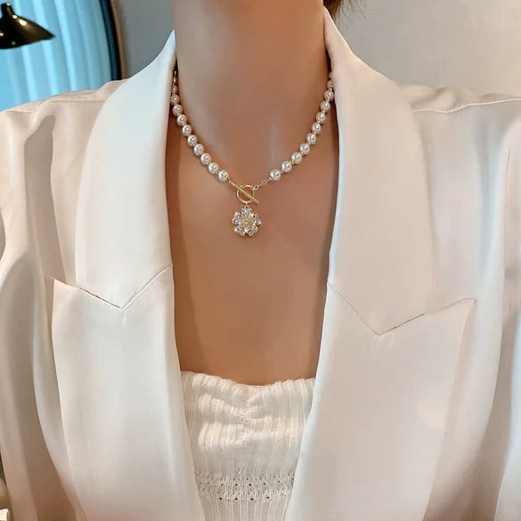 Collier Perles et Fleurs - Vue principale