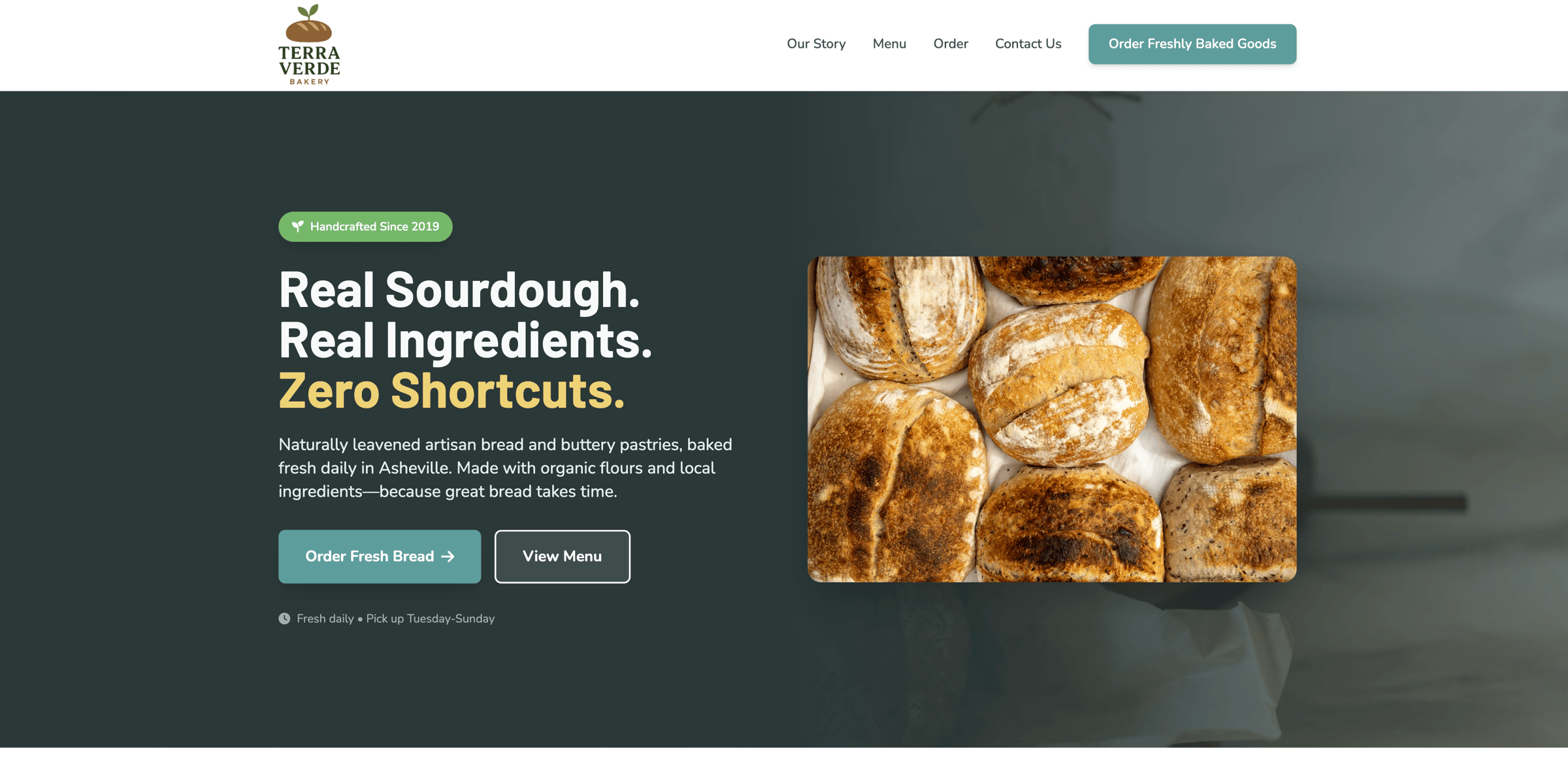 Terra Verde Bakery Website