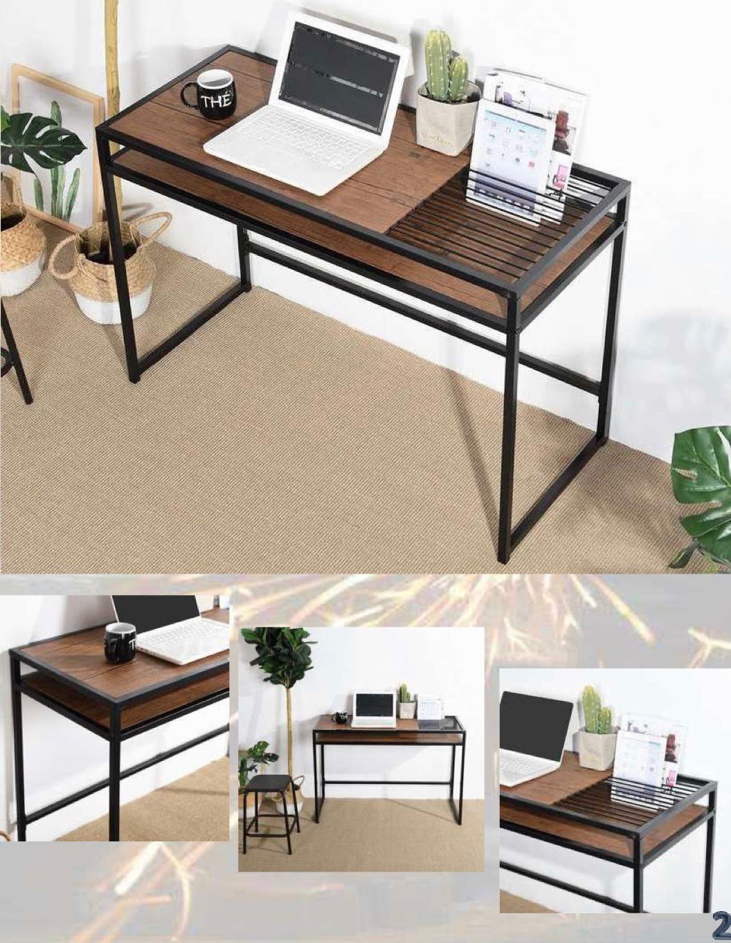 Escritorio con espacio papelero