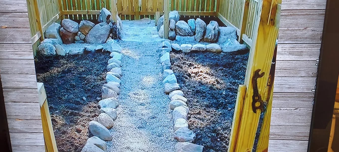 Garden transformation with landscaping