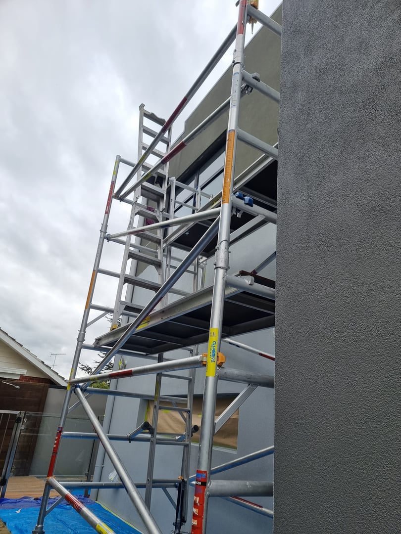 Rendered cladding restoration work in progress showing quality craftsmanship