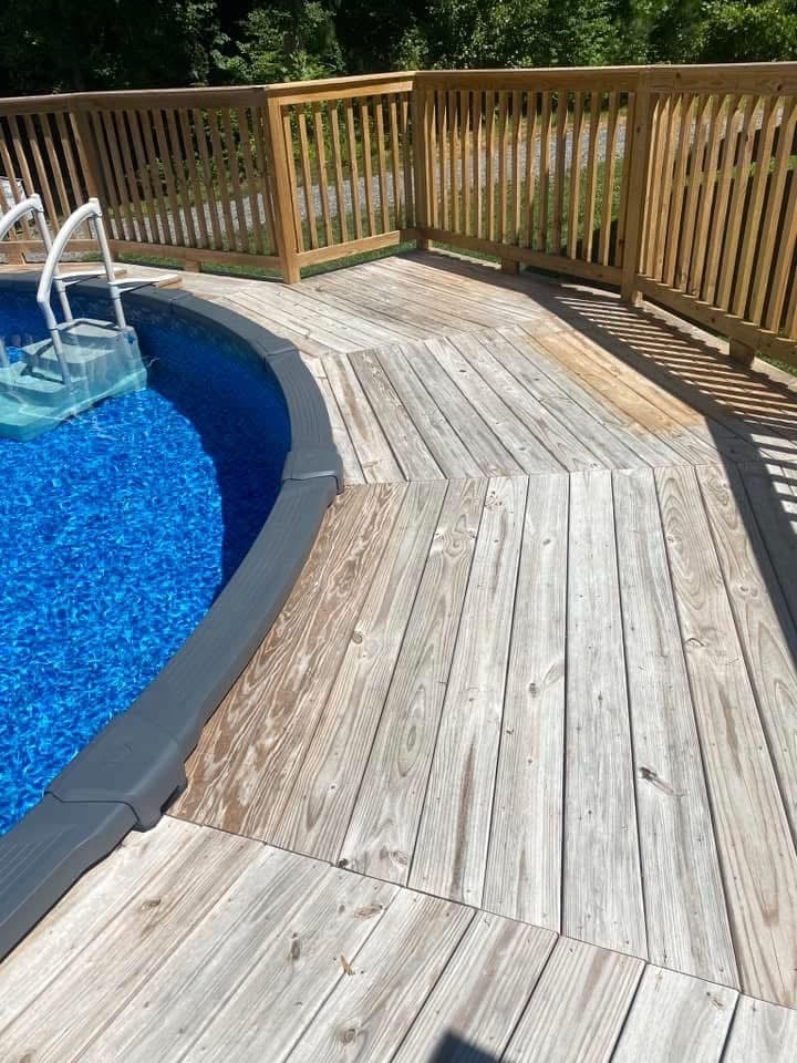 Before patio resurfacing