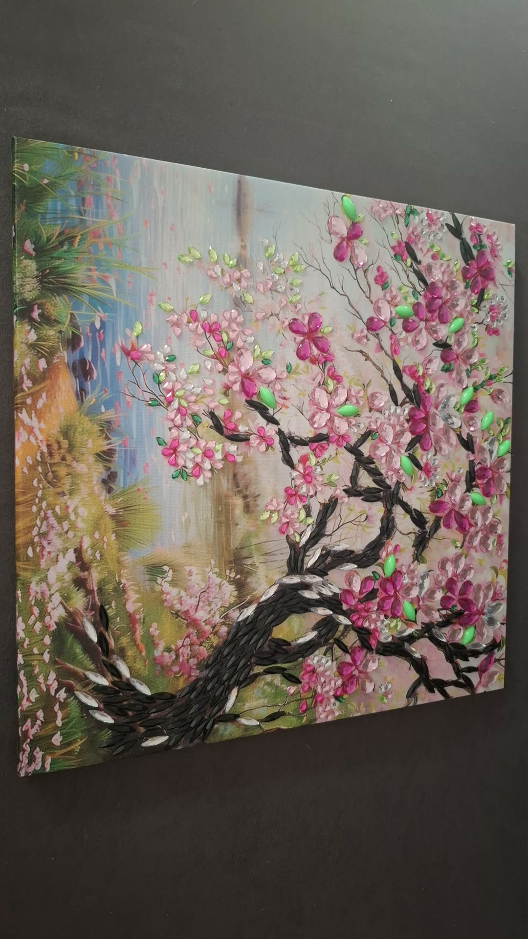 Obraz diamentowy Wiosenne drzewo