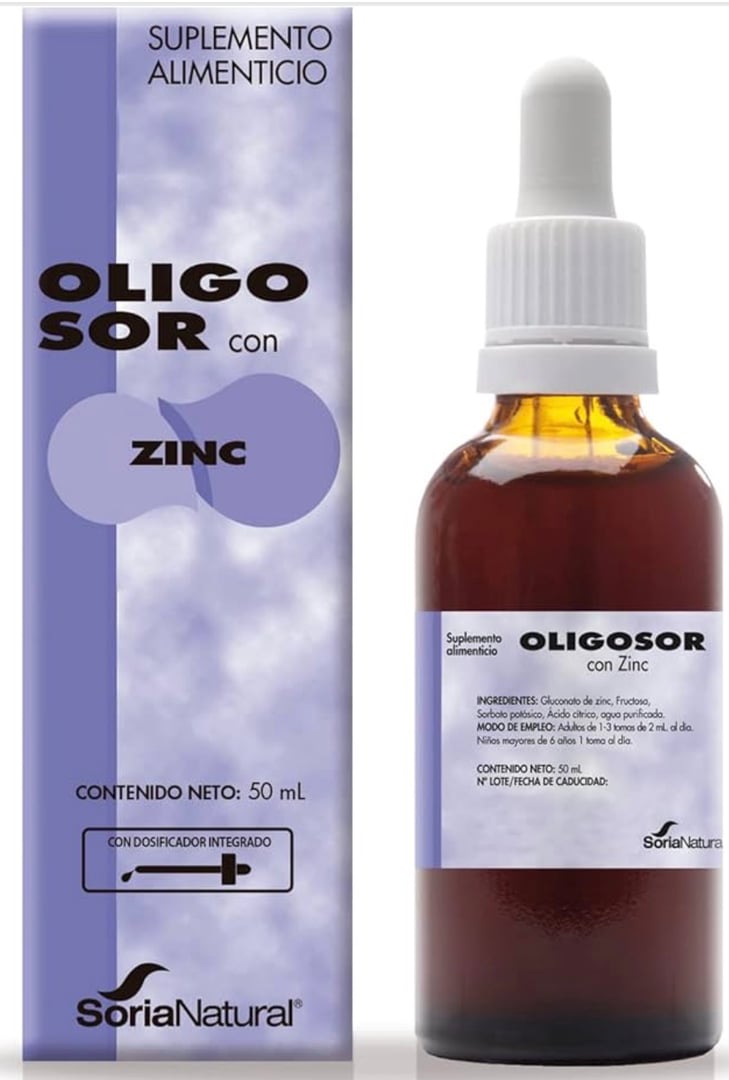 OLIGOSOR Zinc Soria Natural para inmunidad crecimiento y salud celular