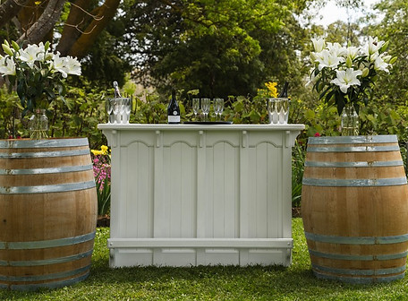 Lulu white satin finish luxury event bar hire Adelaide Alchemy Road