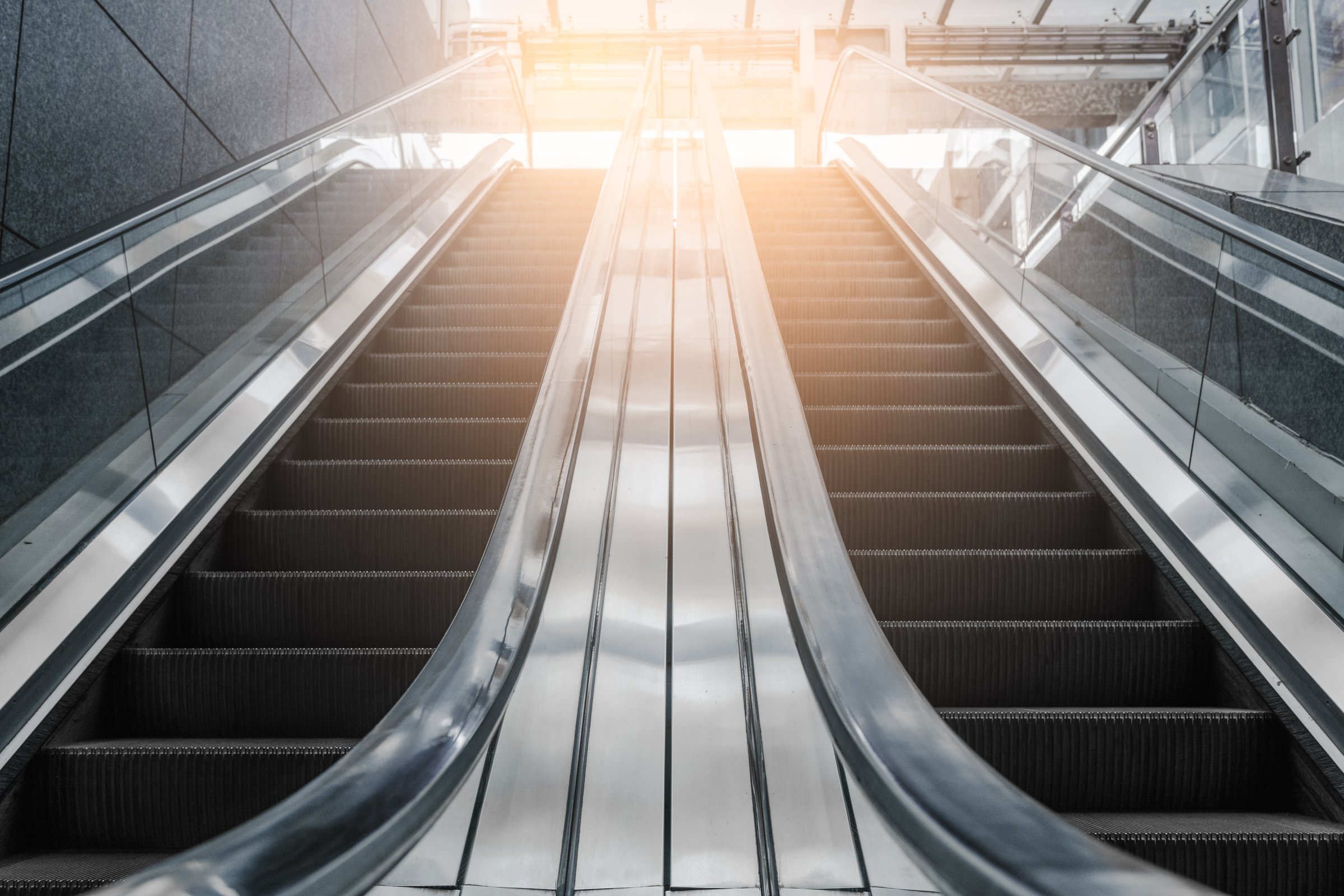 Escalator and stairs