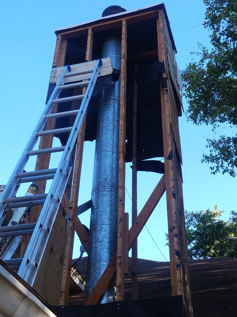Professional chimney maintenance and safety inspection work