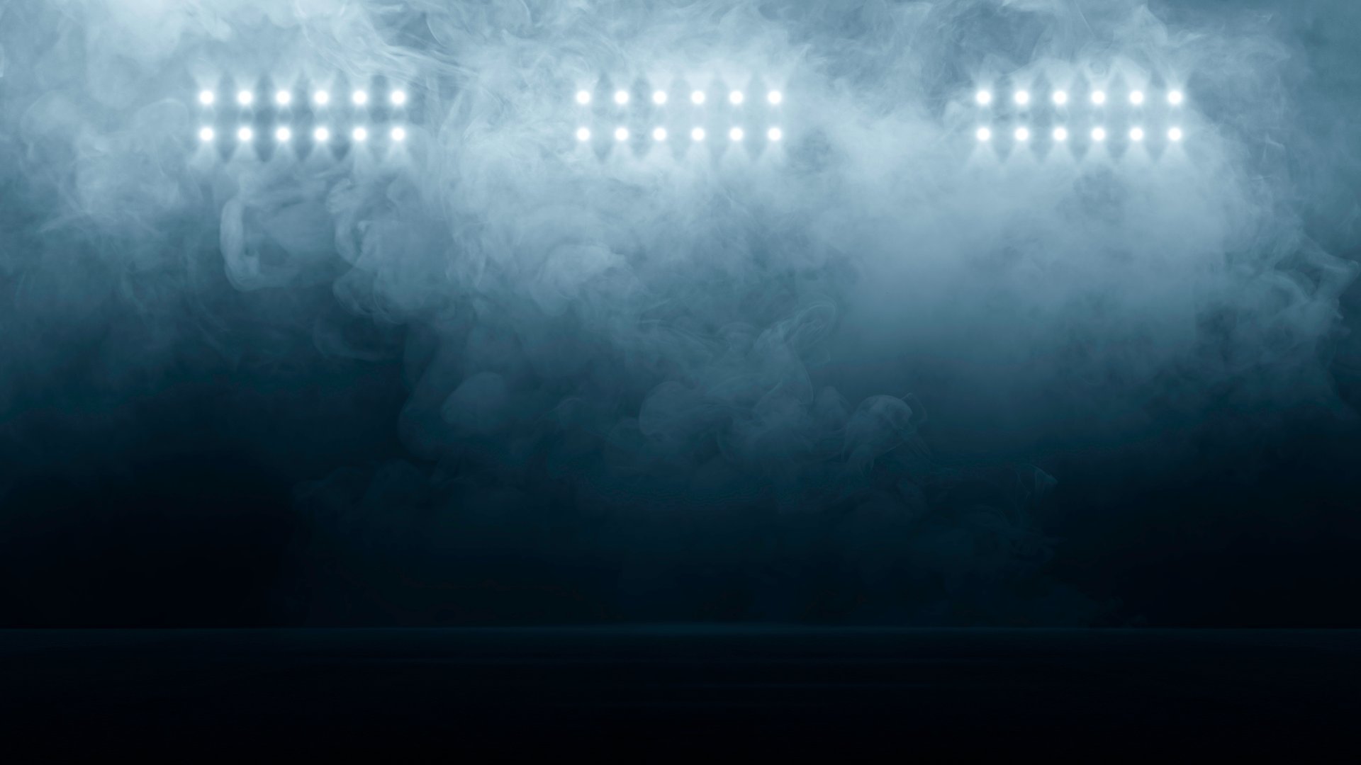 Bright stadium arena lights, Smoke bombs, empty dark scene, neon light, spotlights The concrete floor and studio room with smoke float up the interior texture, night view for display products