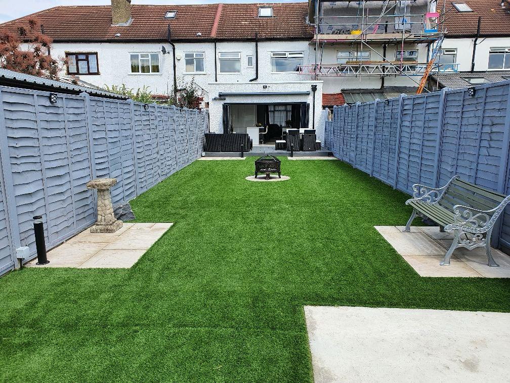 After landscaping work completed