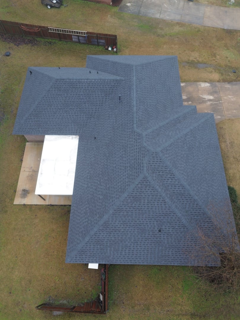 Completed roofing project