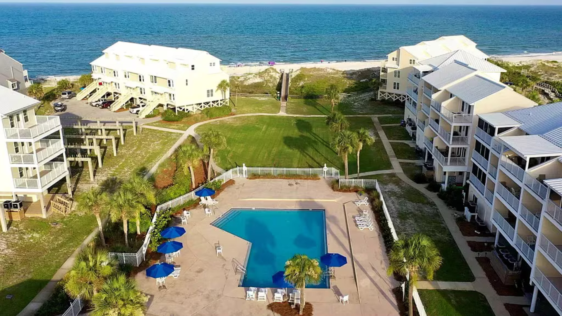 SeaCliffs Cape San Blas beachfront townhome exterior - The Salty Mermaid 4-bedroom rental in gated community