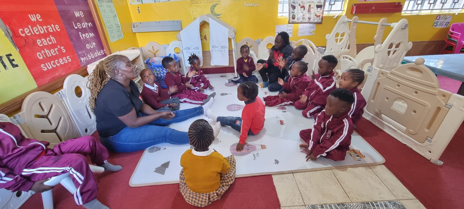 Circle time at Kindernest - children learning together