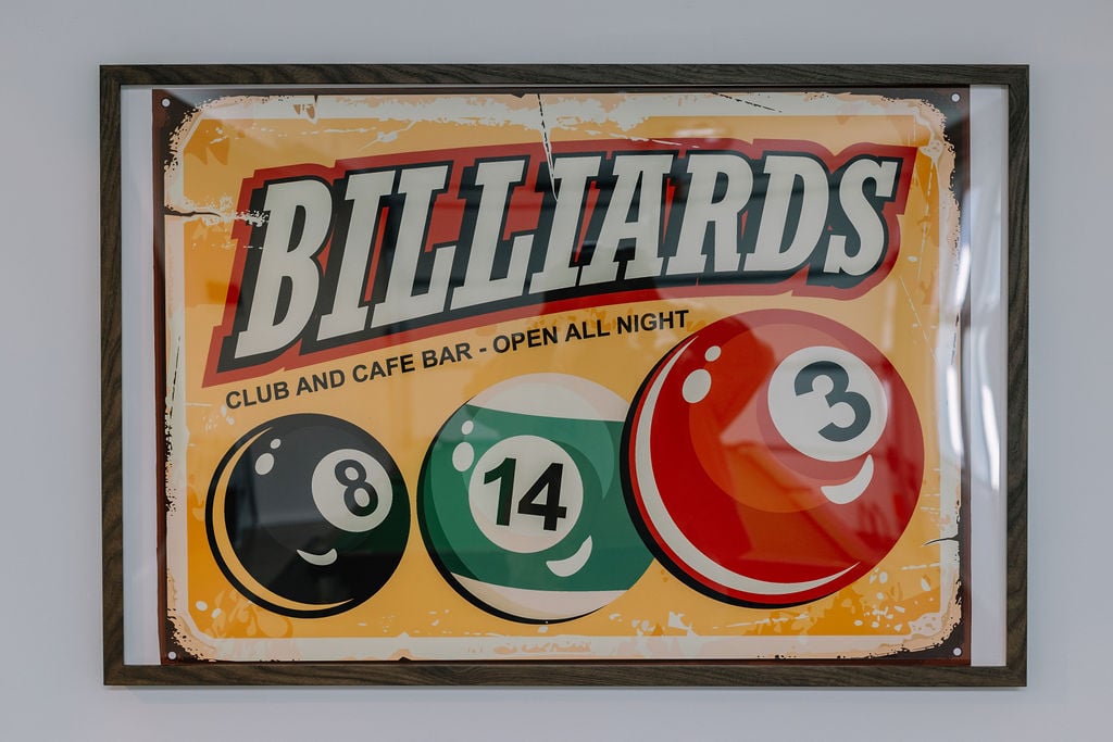 Billiards sign