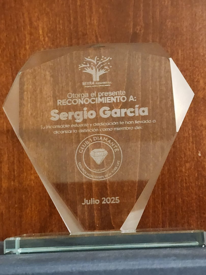 Reconocimiento Miembro Distinguido Club 1 Diamante 2024-2025 - Sergio García
