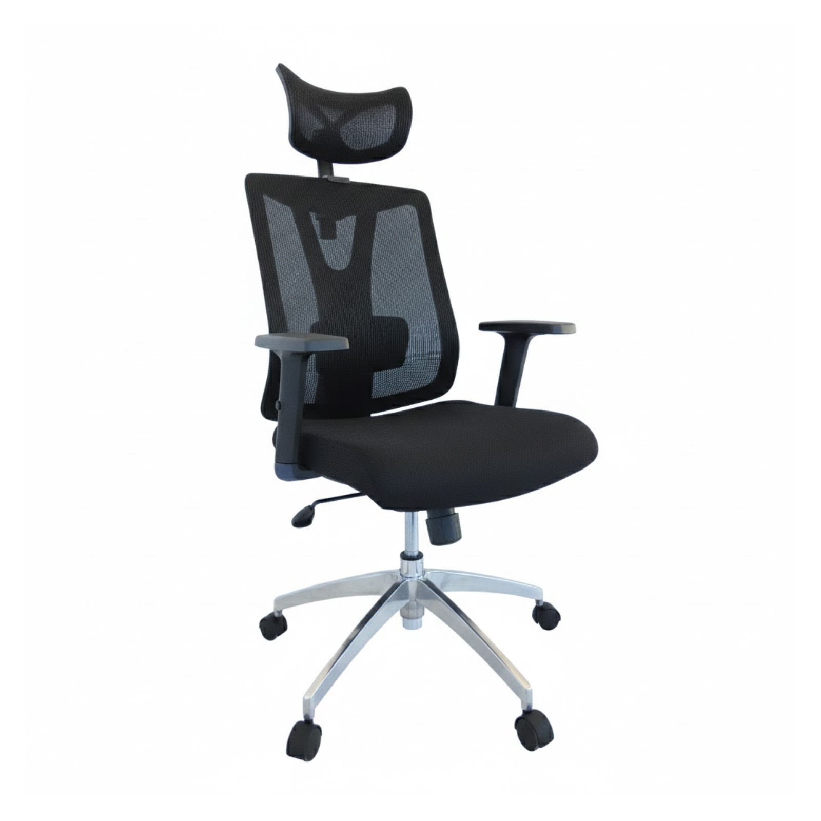 Vista 3/4 frontal silla ergonómica