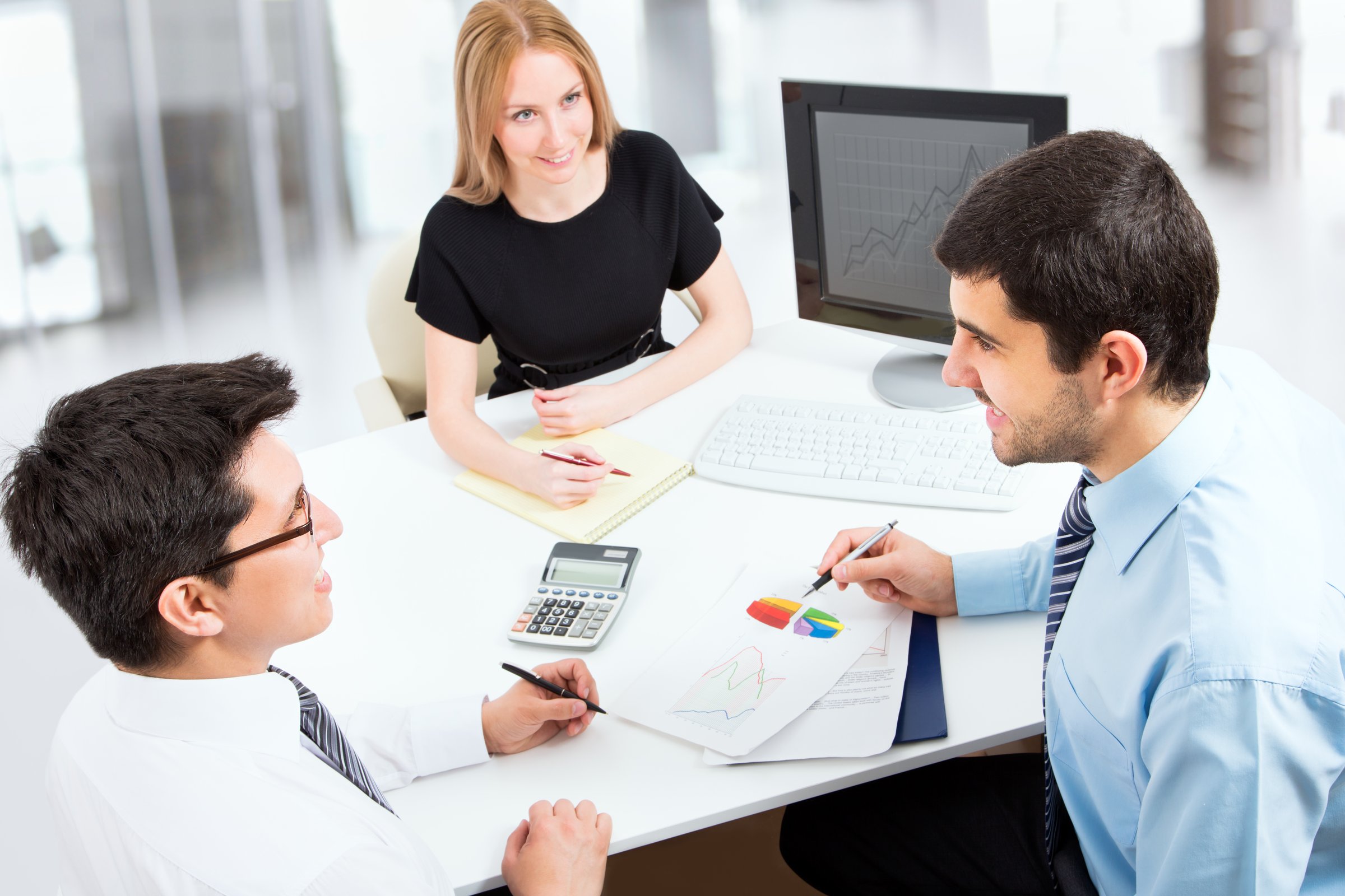 Business people discussing a new project