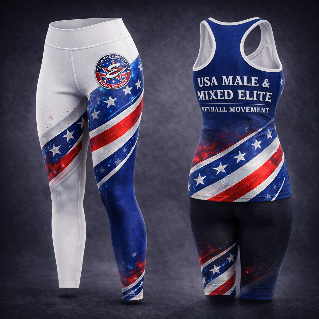 Official USA Men's Elite Netball Ladies Tank Top - Front View