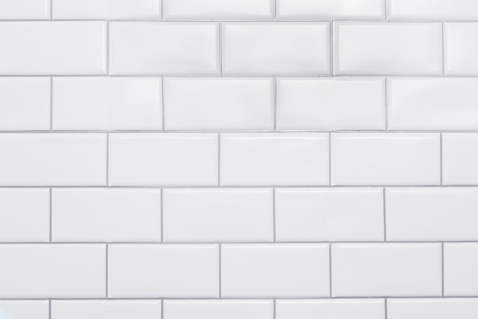 White subway tile wall