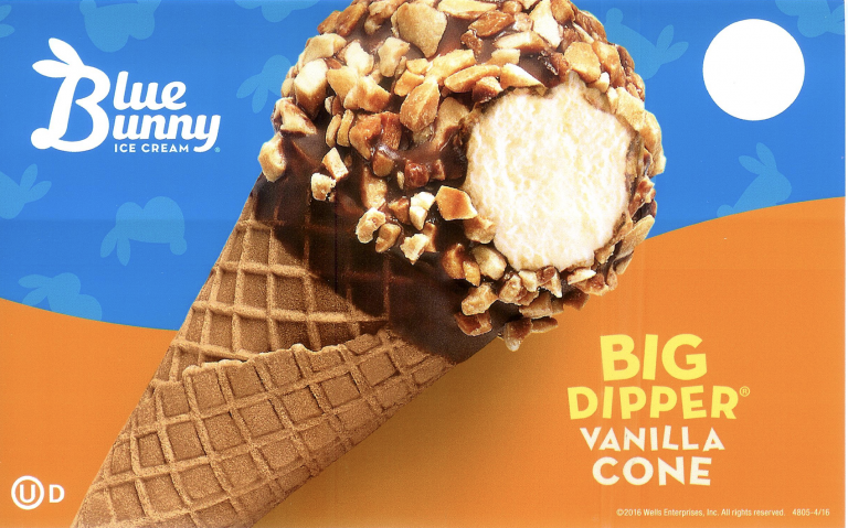 Vanilla Big Dipper ice cream cone