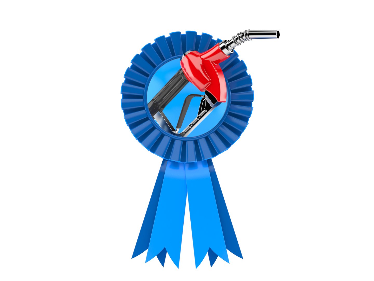 Gasoline nozzle with ribbon representing API certification