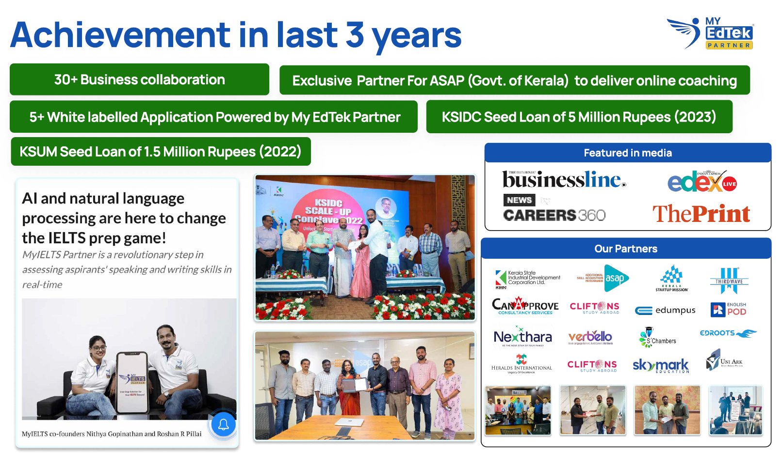 My EdTek Partner Achievements and Recognition