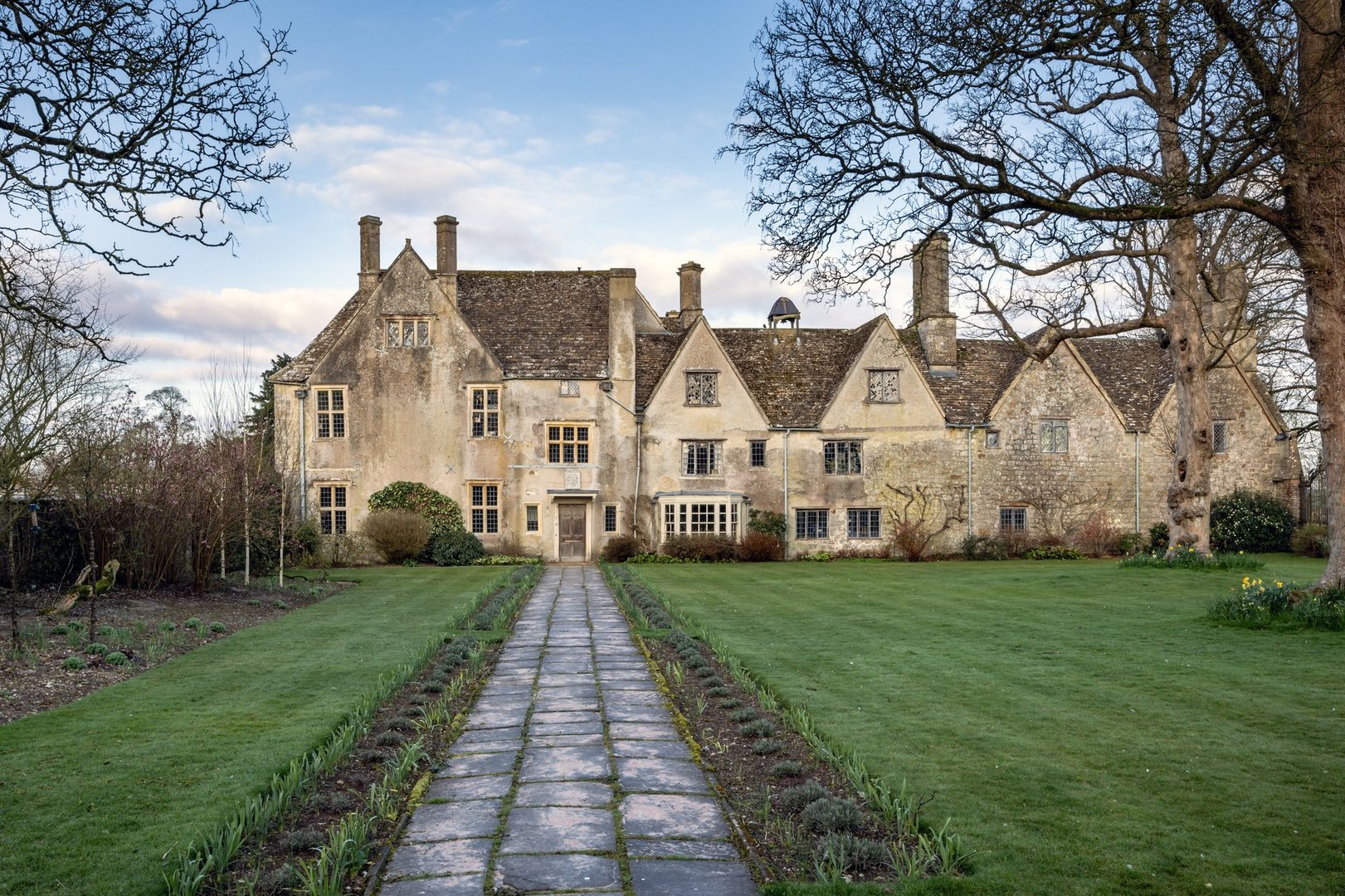 Avebury England - March 26, 2025: Avebury Manor & Garden, a Grade I listed early 16th-century manor house in Wiltshire, England