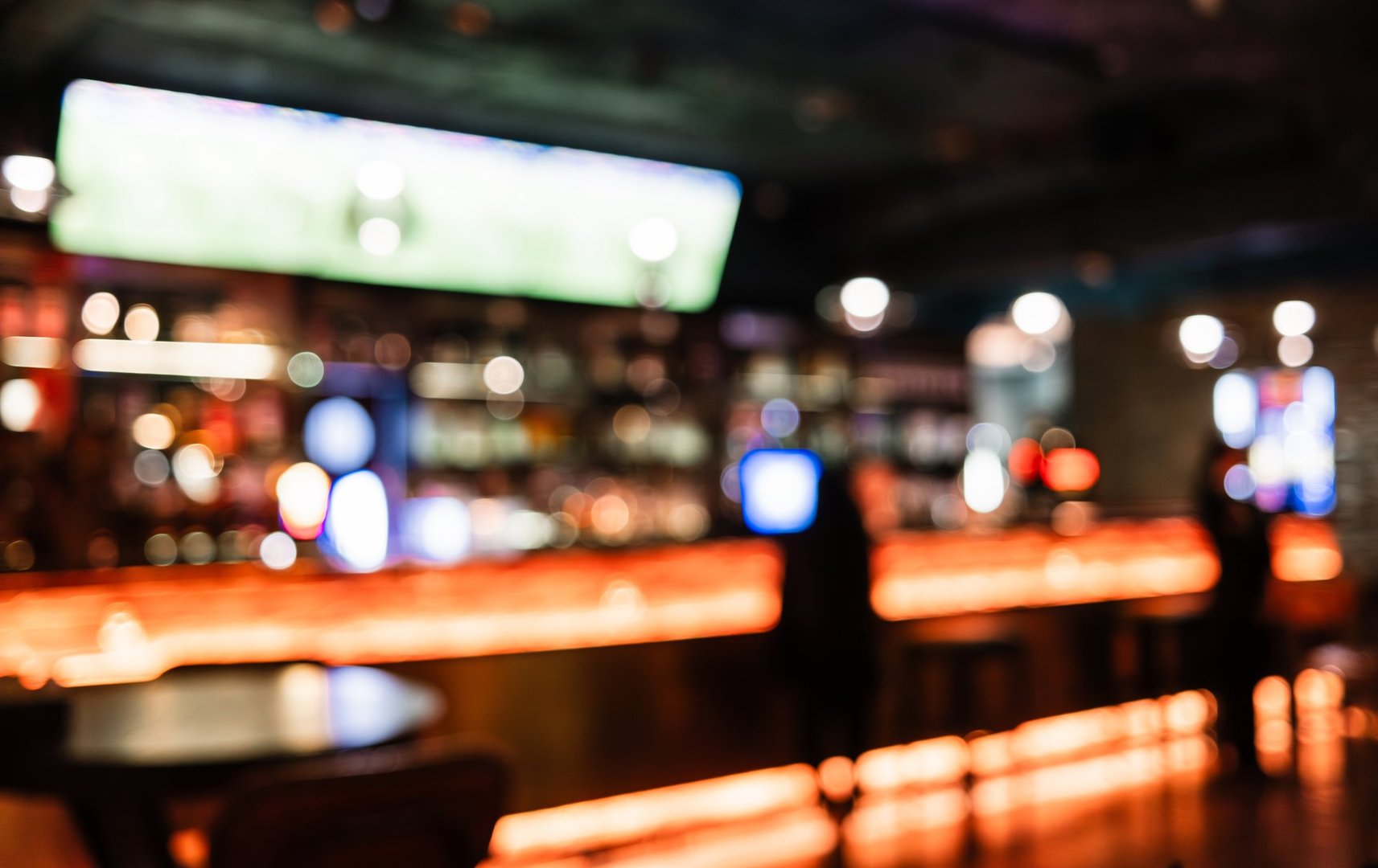 blurred defocused bartender counter abstract background