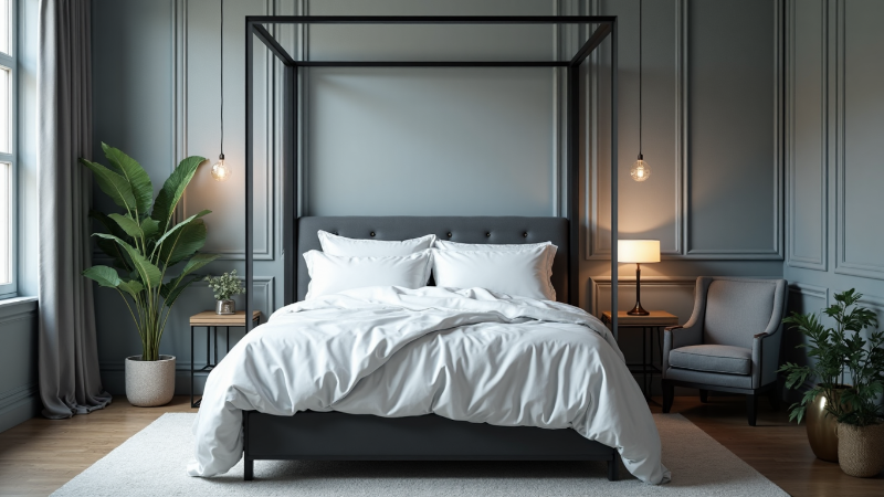 3d render modern bedroom