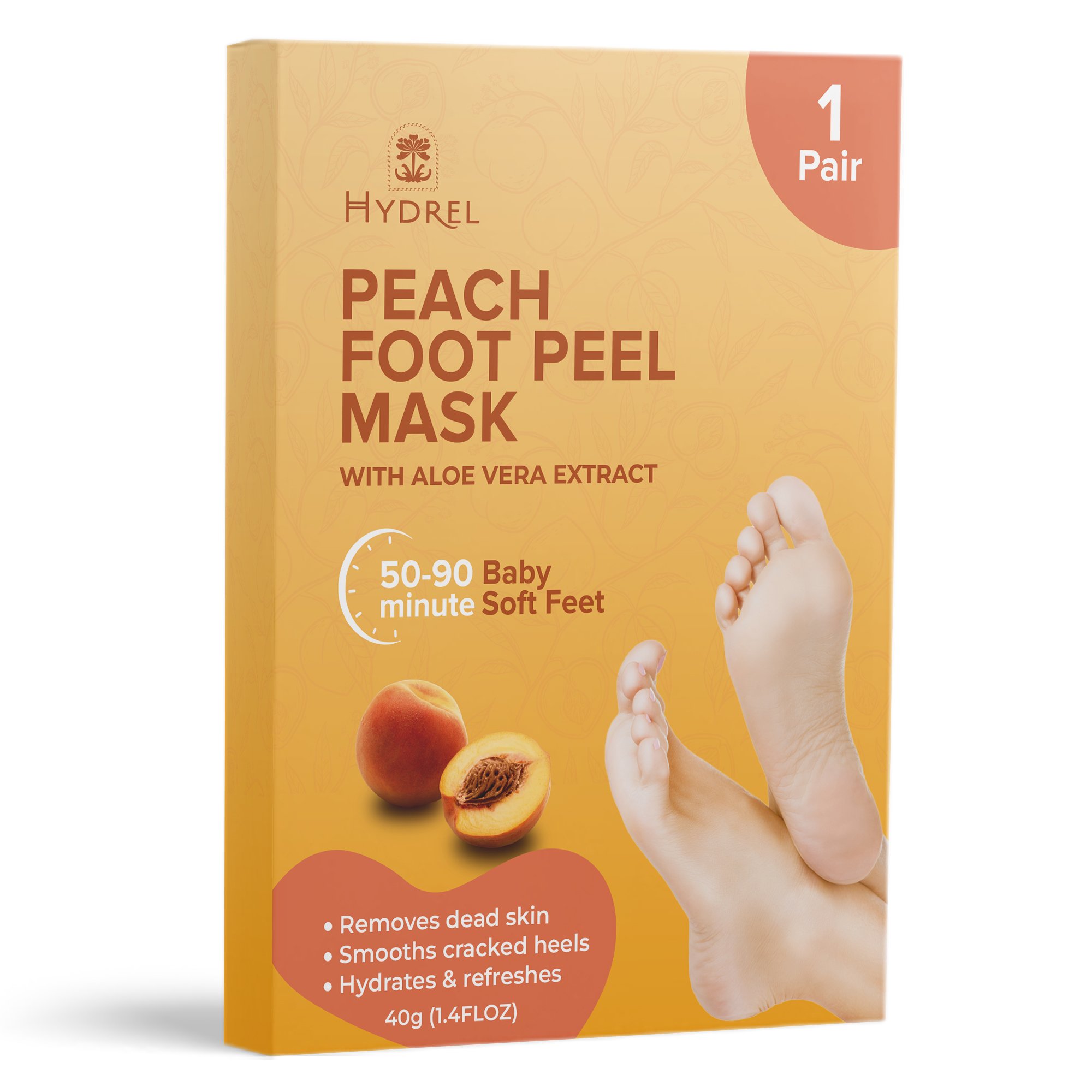 Hydrel Exfoliating Foot Mask - Peach