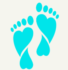 Mobile foot care logo for East London elderly foot health services