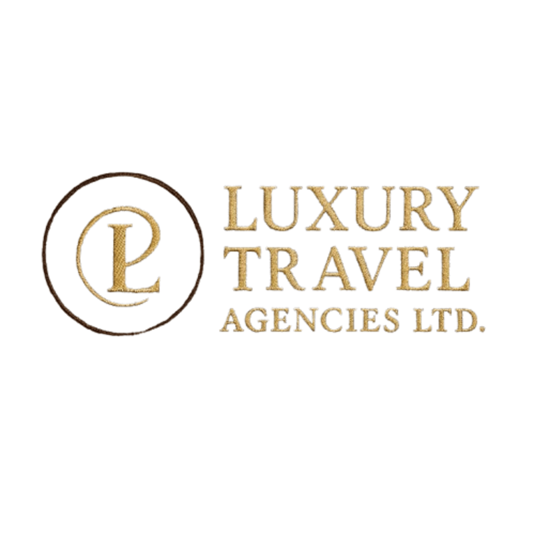 Logo of Luxury Travel Agencies Ltd. with initials L and T in a circular design on the left, gold text on white background.