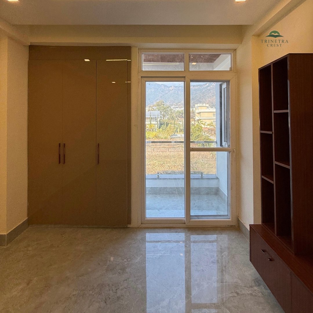 Modern three-story apartment building