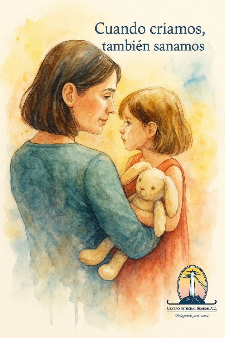 Familia unida en proceso de crecimiento y sanación emocional