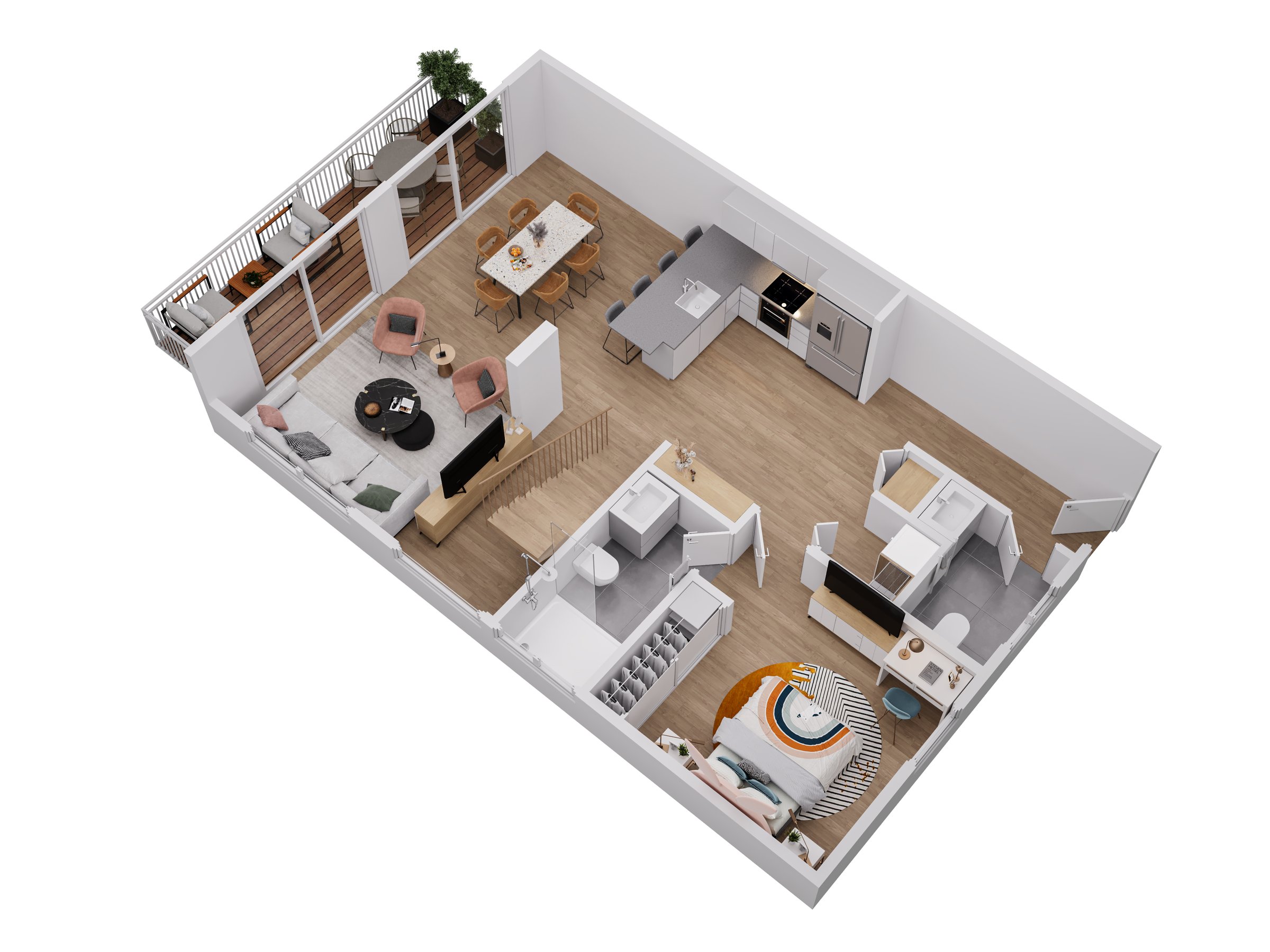 Penthouse Floor Plan - Etage 1