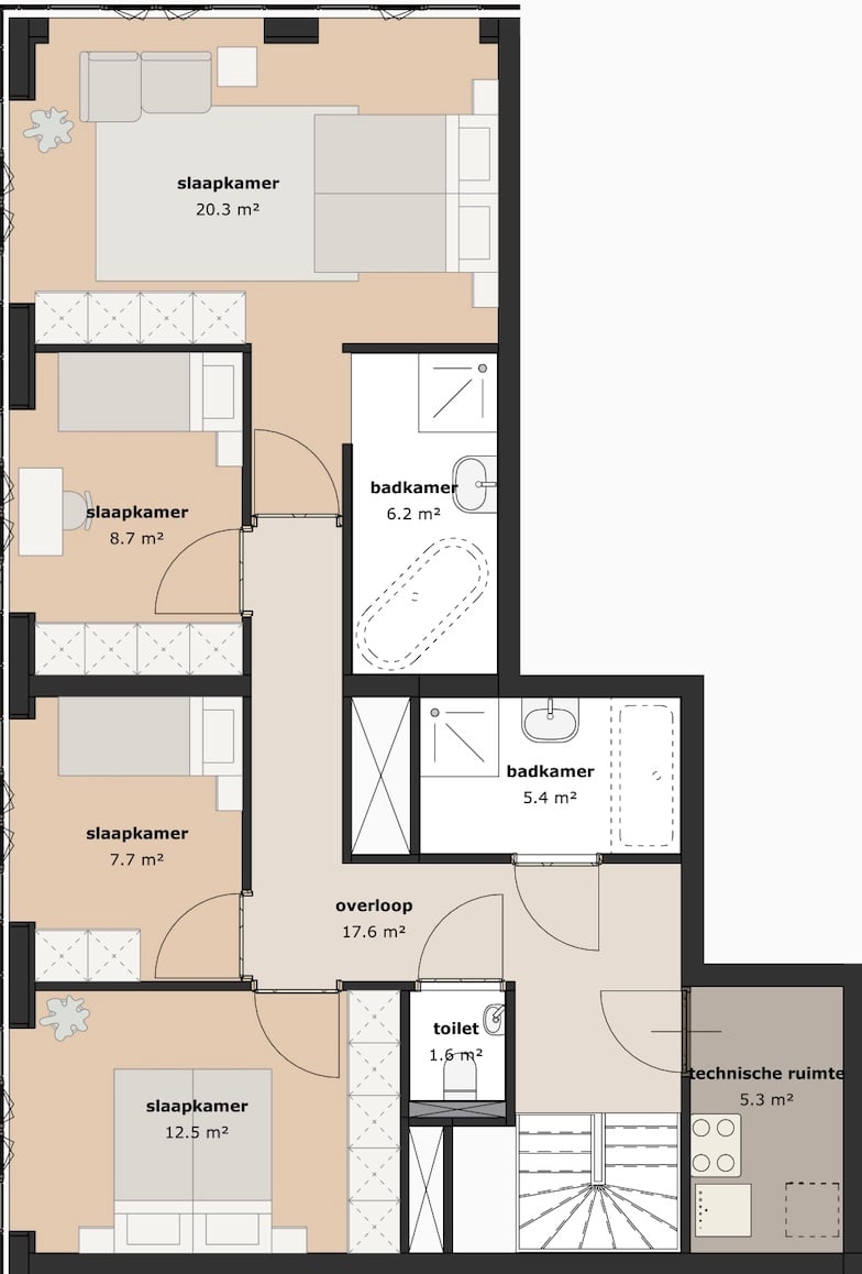 Putgraaf210 - Maisonette 2 Vierde Verdieping