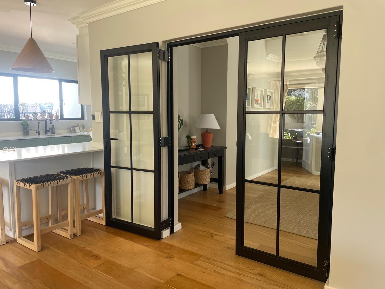 Premium custom hinged double doors installation