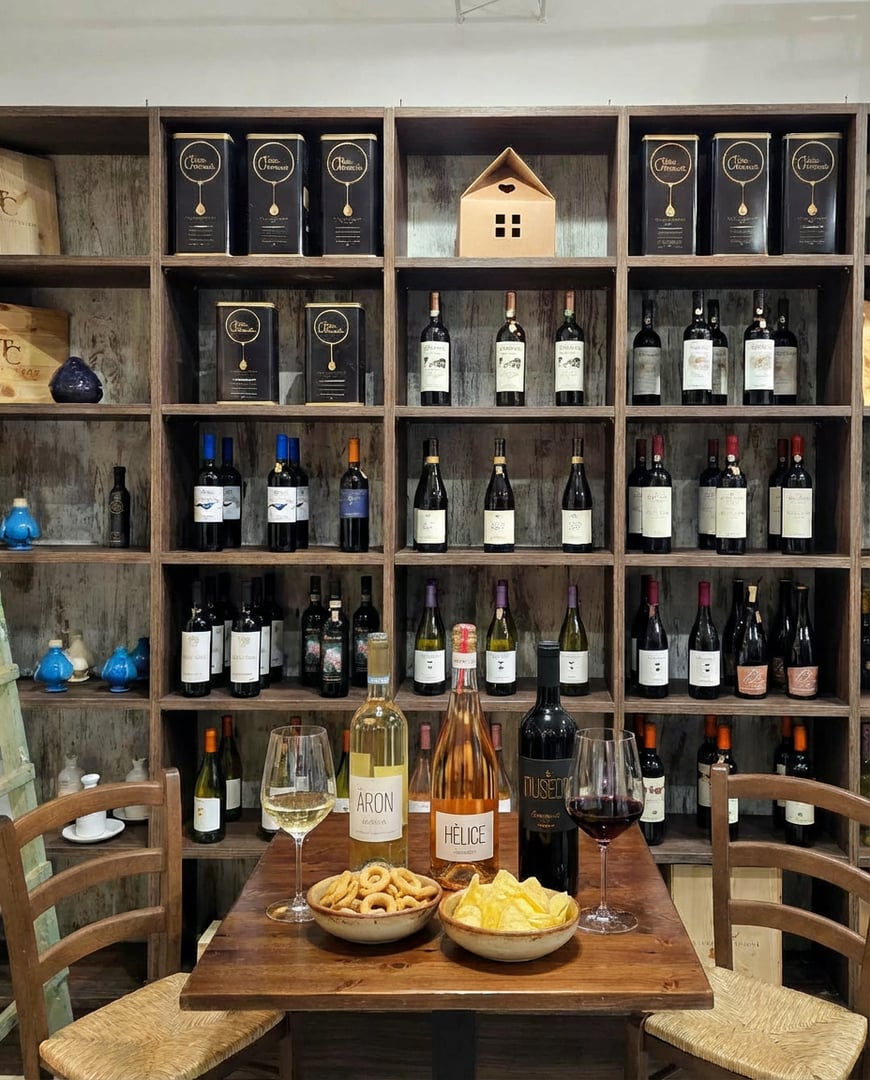 Aperitivo con vino in un locale accogliente