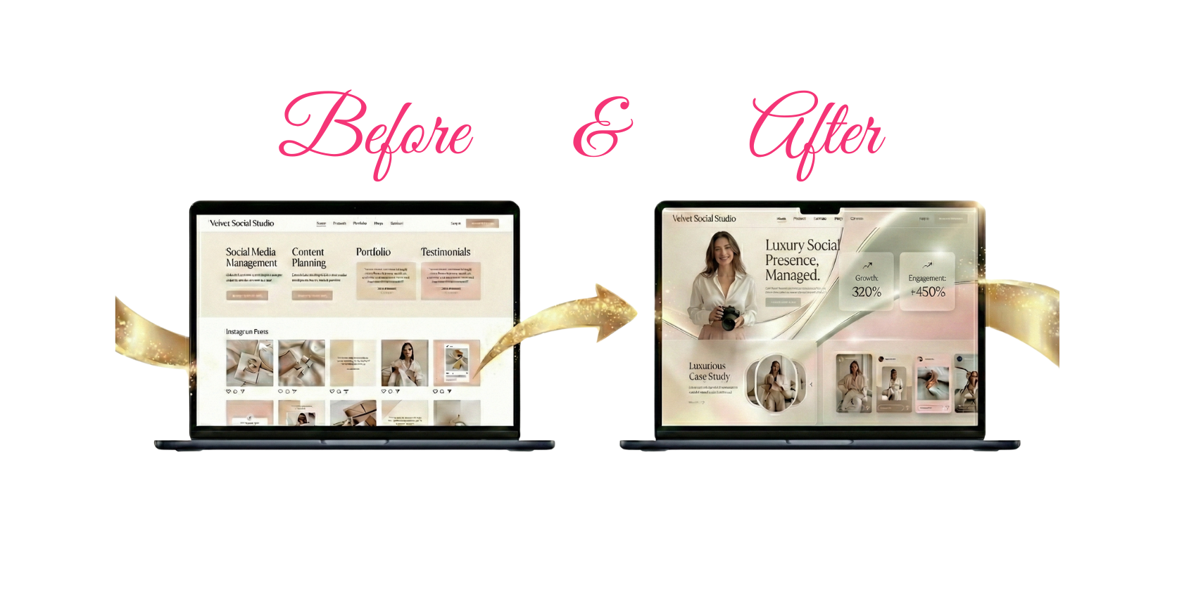 Website transformation before and after example 3