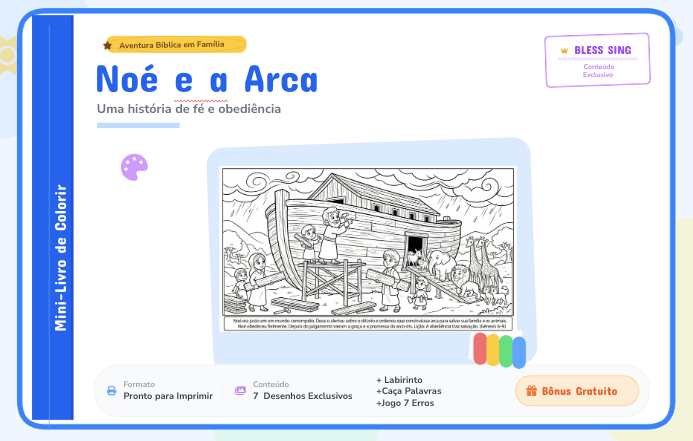 Livros de Colorir - Atividades bíblicas para colorir