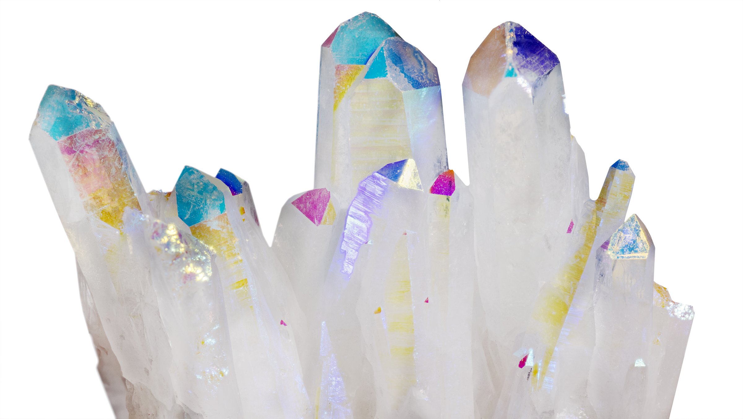 natural mountain crystal isolated on white background