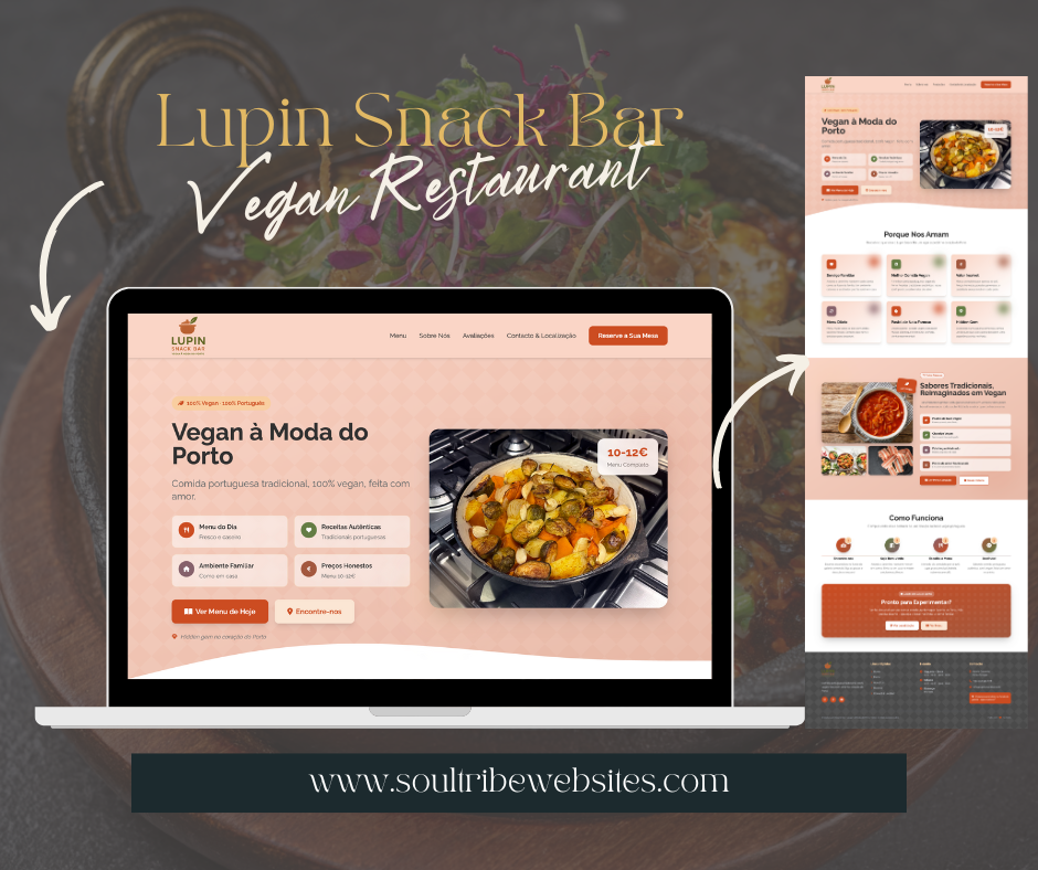 Lupin Snack Bar vegan restaurant website
