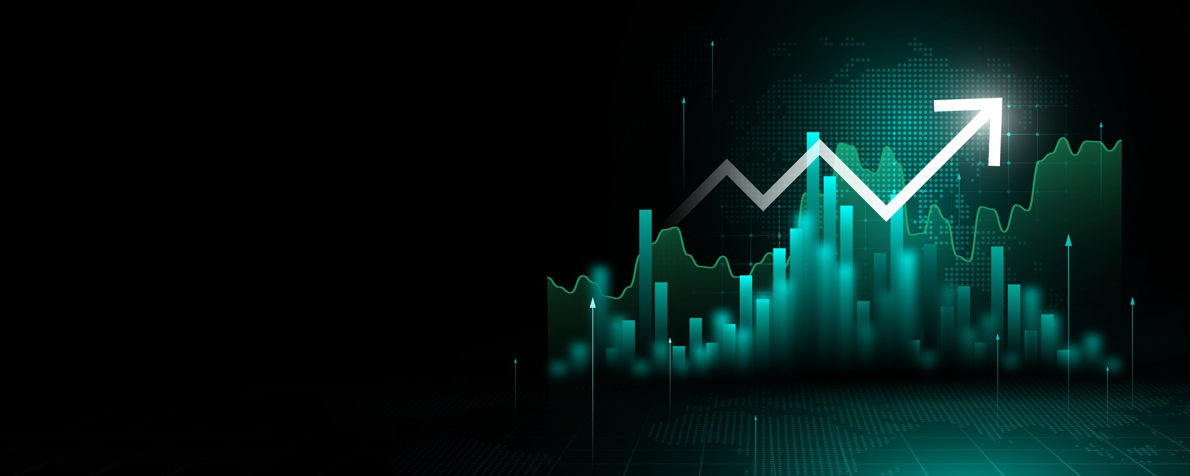 Technology  graph, financial data analysis, stock trading