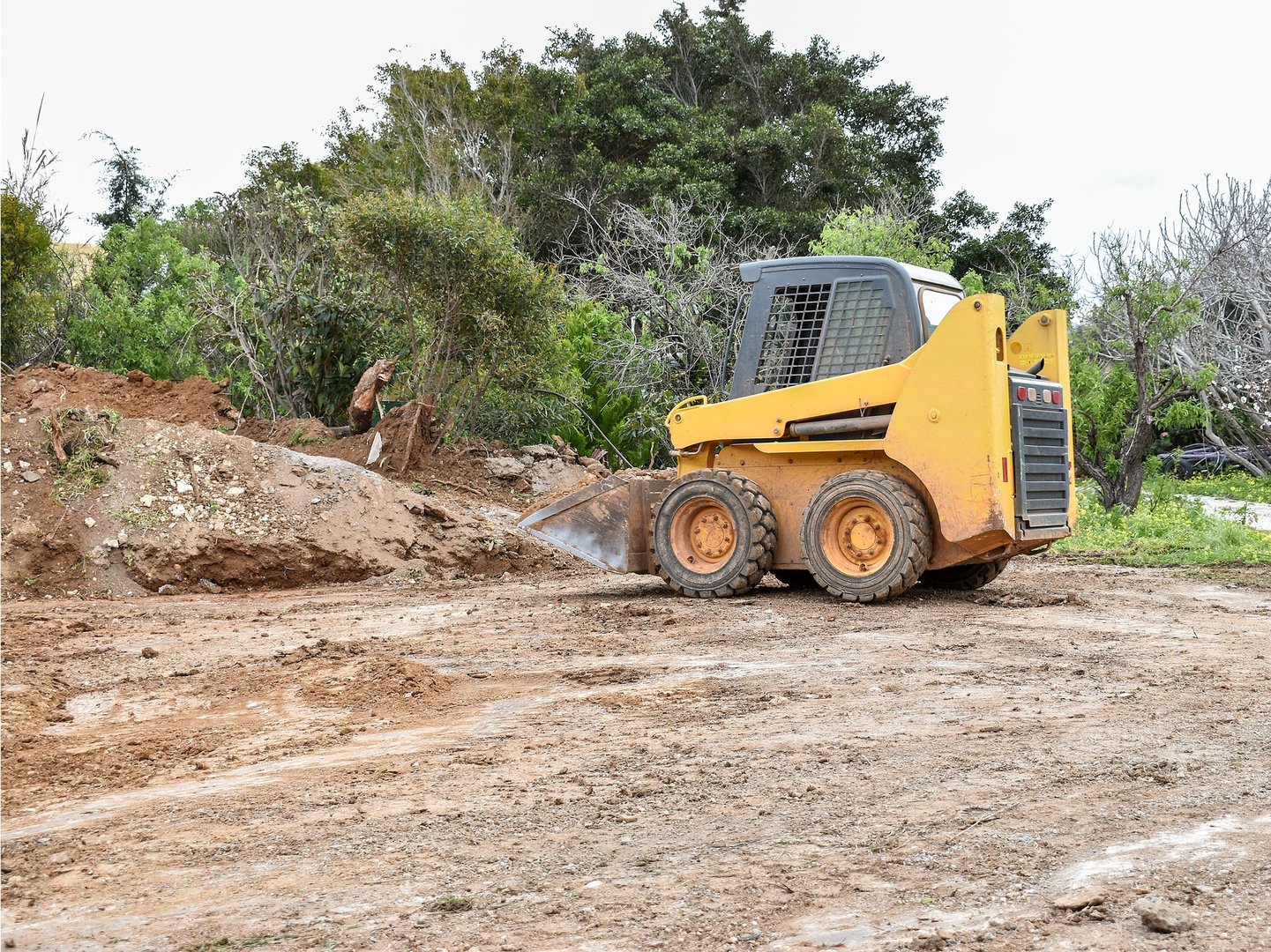 Small bulldozer does the work